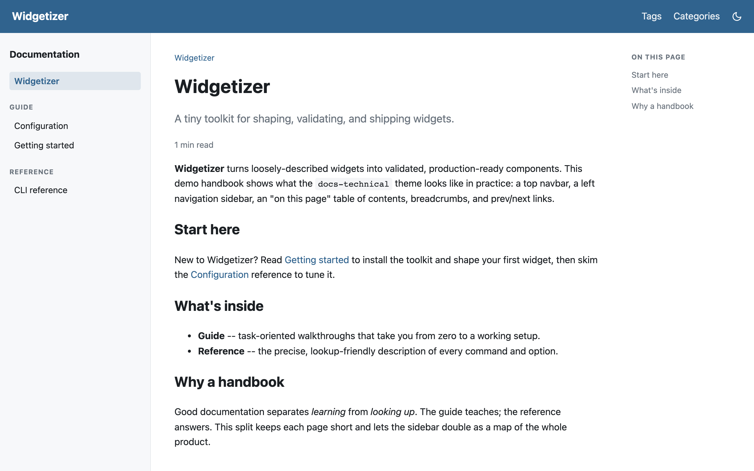 Docs Technical screenshot